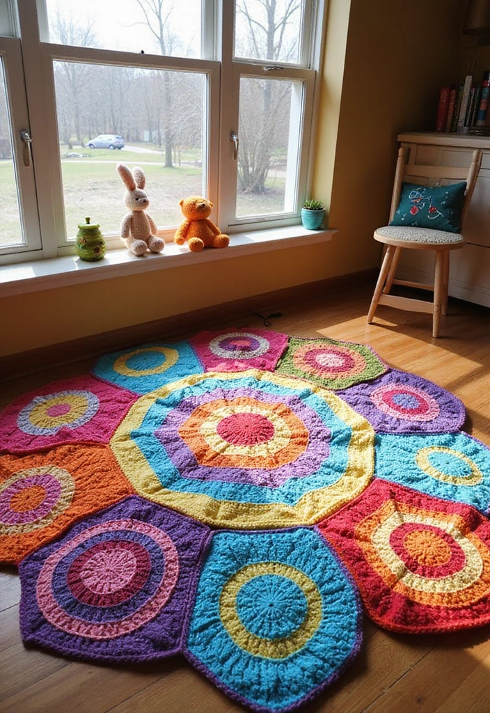 25 Colorful Crochet Patterns for Baby Blankets - 16. Bright and Bold Spirals