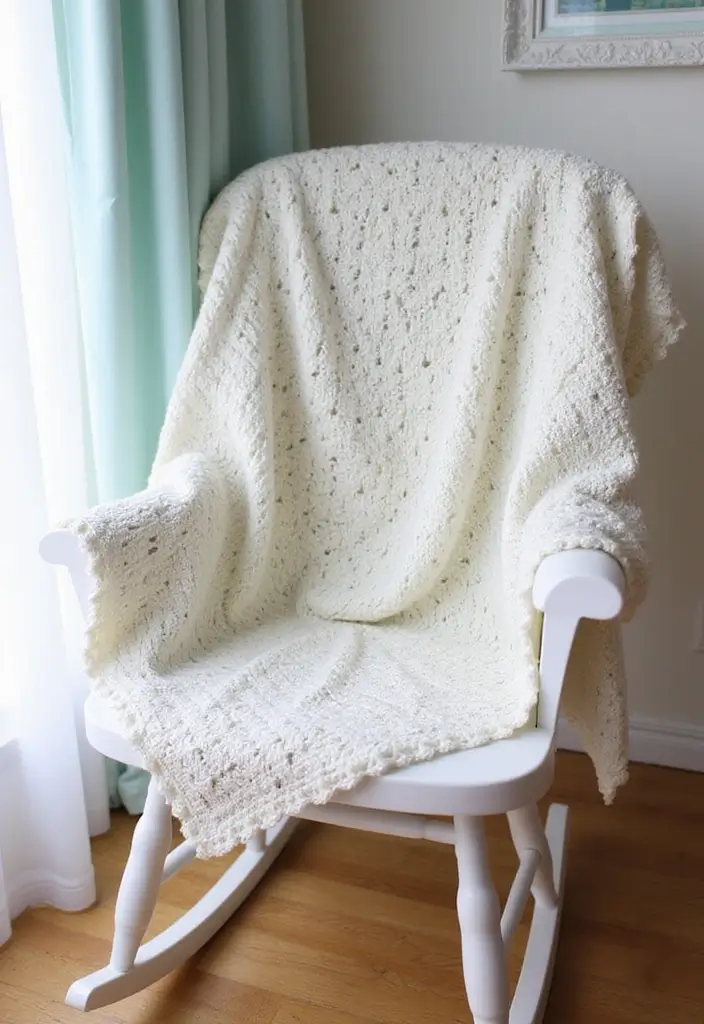 25 Colorful Crochet Patterns for Baby Blankets - 21. Dainty Lace