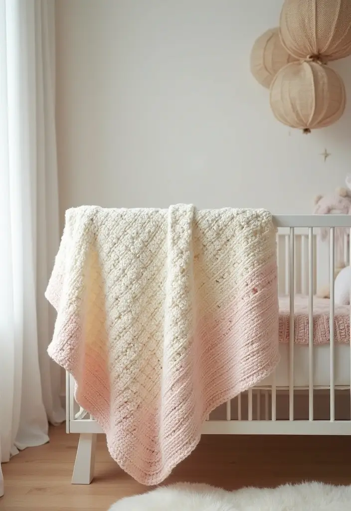 25 Colorful Crochet Patterns for Baby Blankets - 22. Soft Ombre