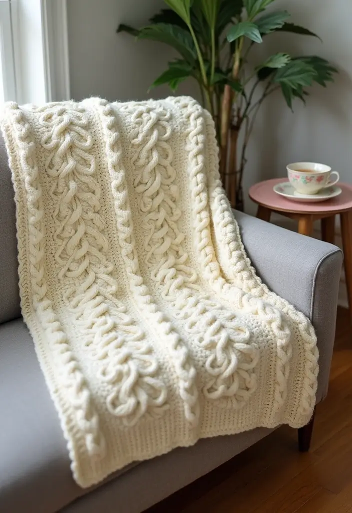 25 Colorful Crochet Patterns for Baby Blankets - 4. Cozy Cables