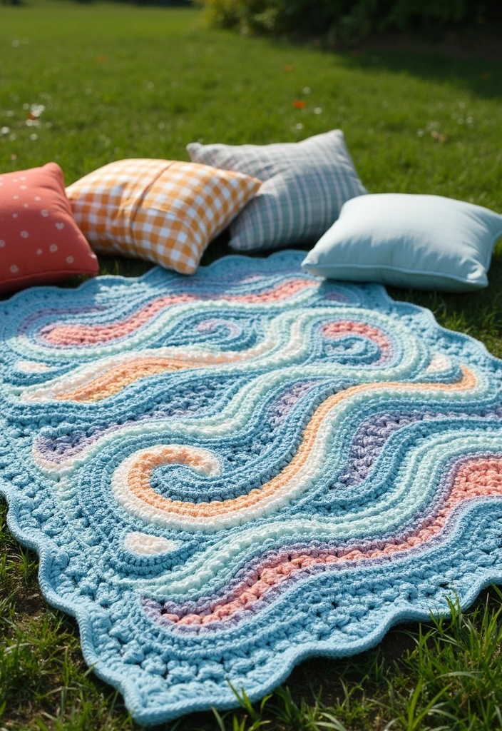 25 Colorful Crochet Patterns for Baby Blankets - 7. Whimsical Waves