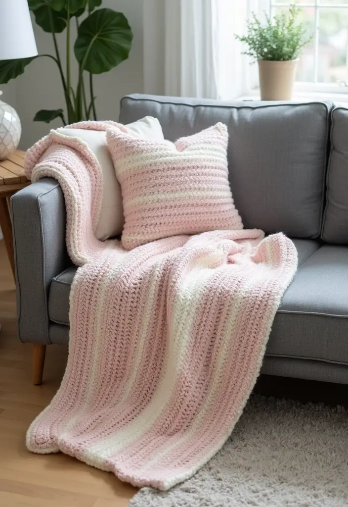 25 Colorful Crochet Patterns for Baby Blankets - 9. Simple Stripes with a Twist