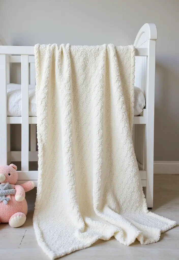 25 Cozy and Adorable Easy Crochet Baby Blanket Free Pattern Ideas - 10. Timeless Ripple Blanket