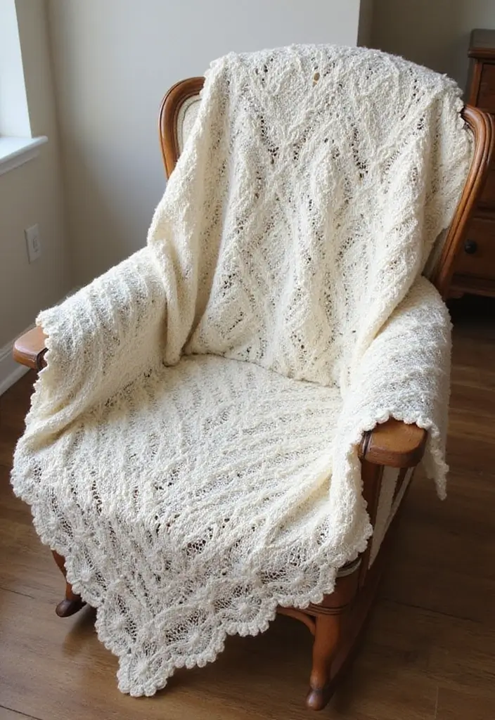 25 Cozy and Adorable Easy Crochet Baby Blanket Free Pattern Ideas - 16. Elegant Lace Blanket