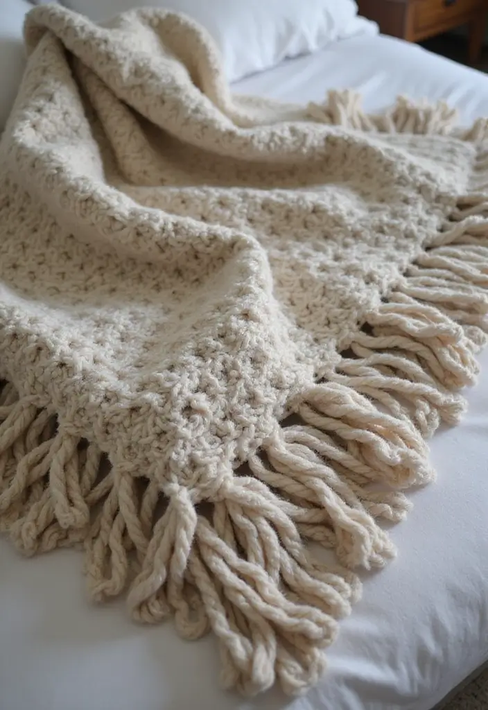 25 Cozy and Adorable Easy Crochet Baby Blanket Free Pattern Ideas - 22. Soft Multi-Stranded Blanket