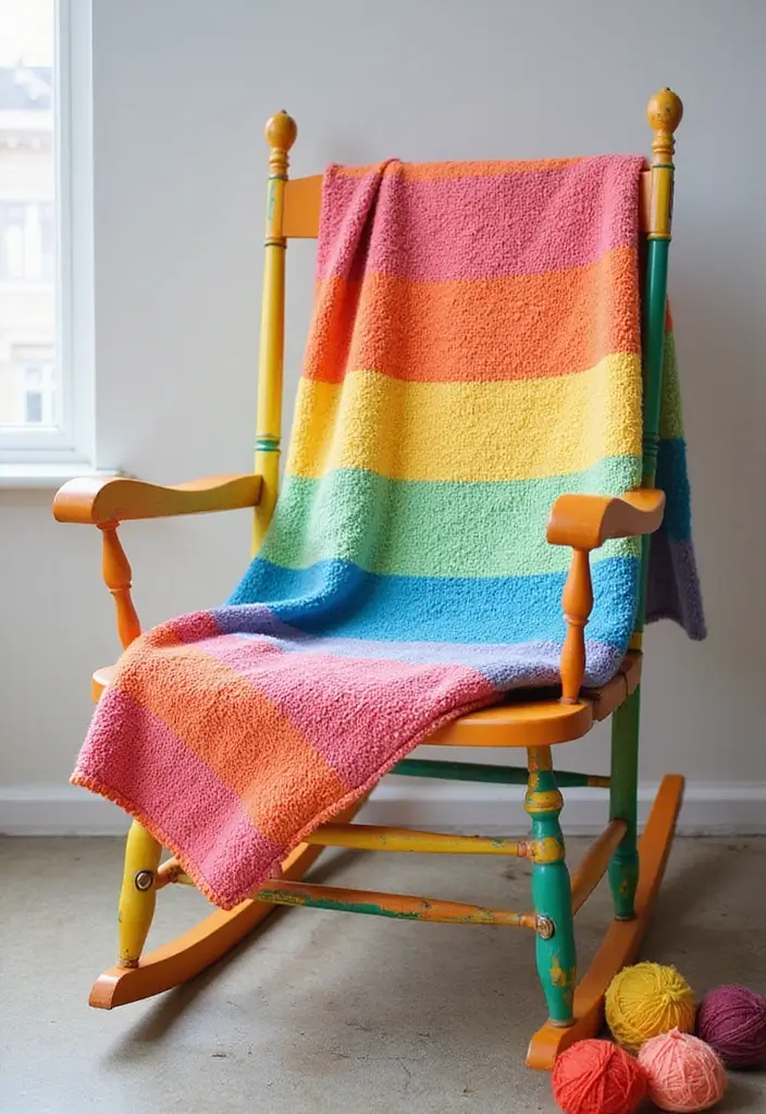 25 Cozy and Adorable Easy Crochet Baby Blanket Free Pattern Ideas - 5. Colorful Striped Blanket
