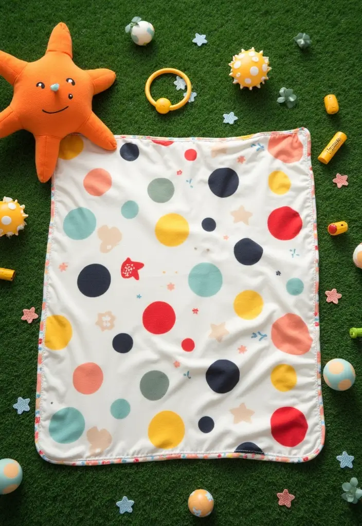 25 Cozy and Adorable Easy Crochet Baby Blanket Free Pattern Ideas - 7. Playful Polka Dot Blanket