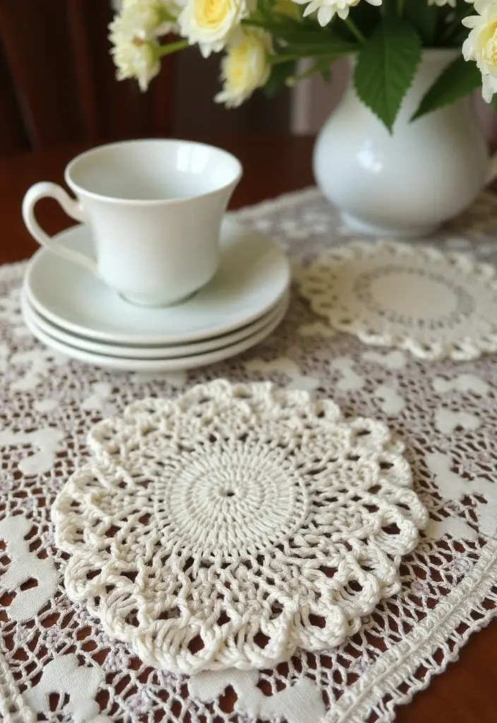 25 Crochet Coasters Free Pattern Ideas for Home Decor and Gifts - 12. Crochet Lace Coasters