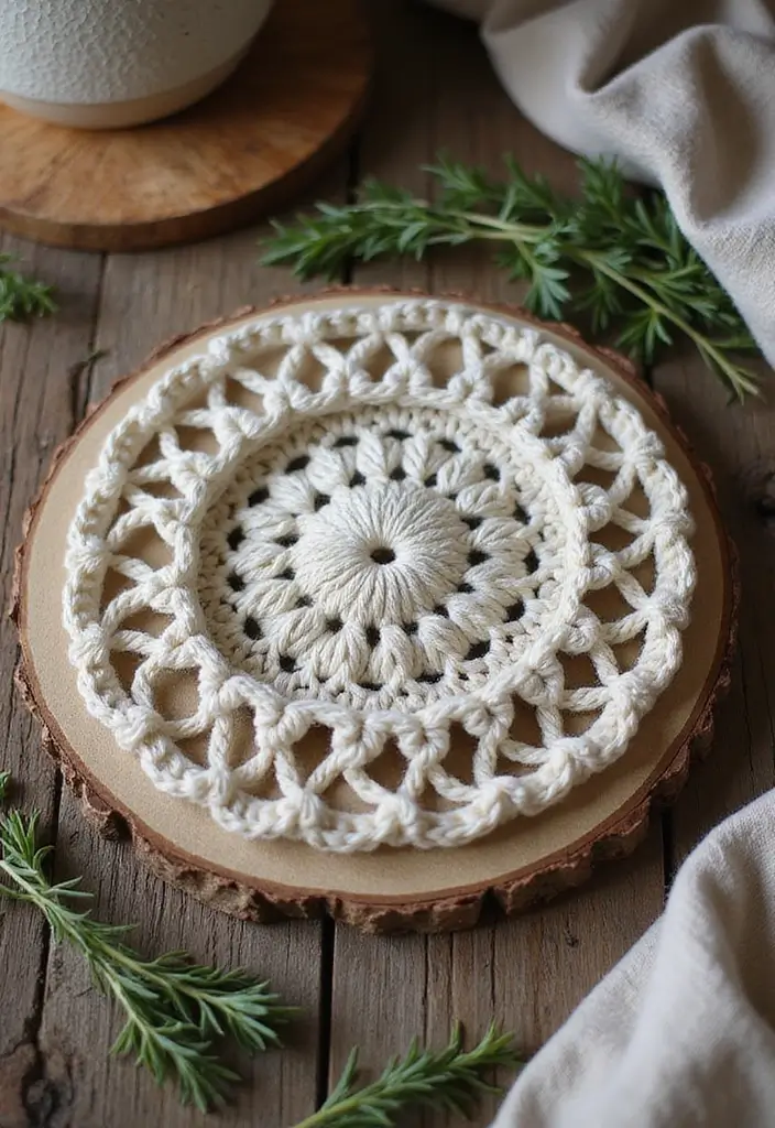 25 Crochet Pot Holders Free Pattern Ideas for Kitchen Decor and Gifting - 12. Rustic Farmhouse Pot Holder