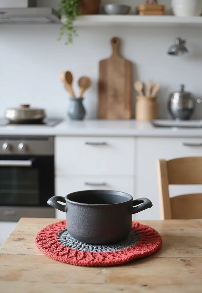 25 Crochet Pot Holders Free Pattern Ideas for Kitchen Decor and Gifting - 7. Geometric Design Pot Holder