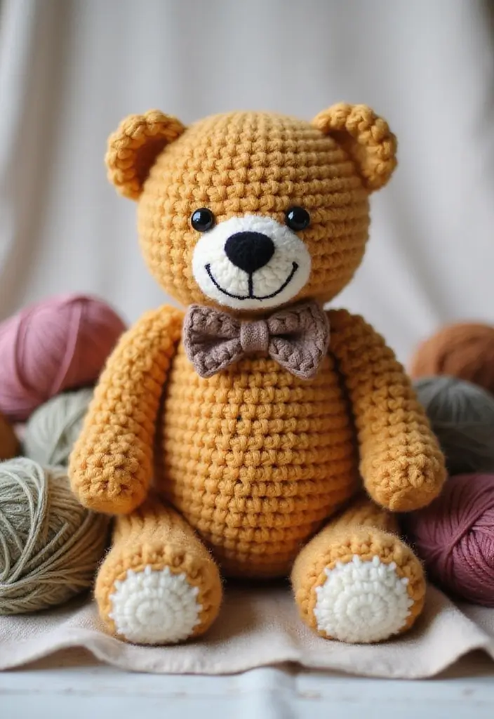 25 Cute Crochet Teddy Bear Pattern Free Ideas Perfect for Handmade Gifts - 1. Classic Crochet Teddy Bear