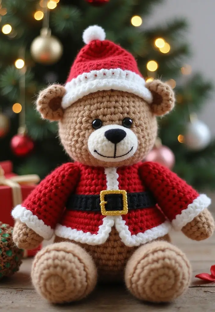 25 Cute Crochet Teddy Bear Pattern Free Ideas Perfect for Handmade Gifts - 22. Seasonal Costumes for Teddy Bears
