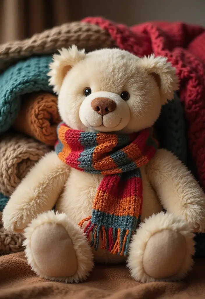 25 Cute Crochet Teddy Bear Pattern Free Ideas Perfect for Handmade Gifts - 4. Teddy Bear with Scarf