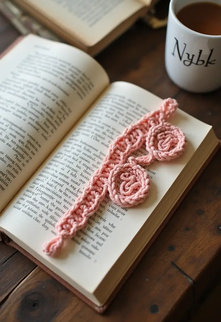 25 Cute and Creative Crochet Bookmarks Free Patterns for Book Lovers - 12. Personalized Initial Bookmark