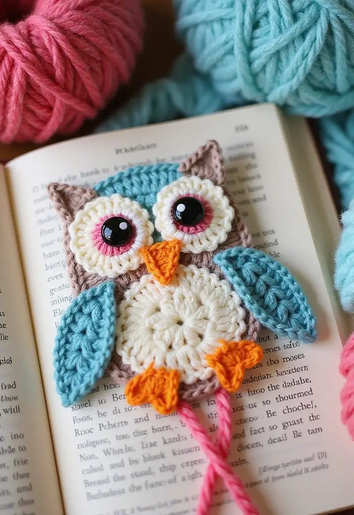 25 Cute and Creative Crochet Bookmarks Free Patterns for Book Lovers - 2. Whimsical Animal Bookmark