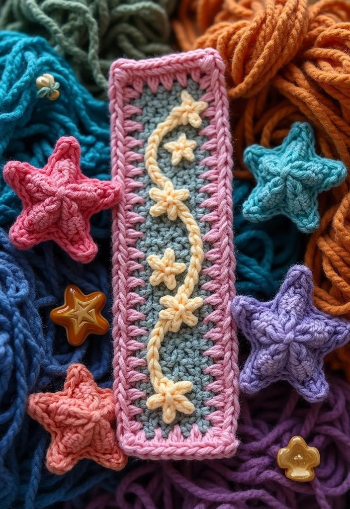 25 Cute and Creative Crochet Bookmarks Free Patterns for Book Lovers - 9. Magical Themed Bookmark