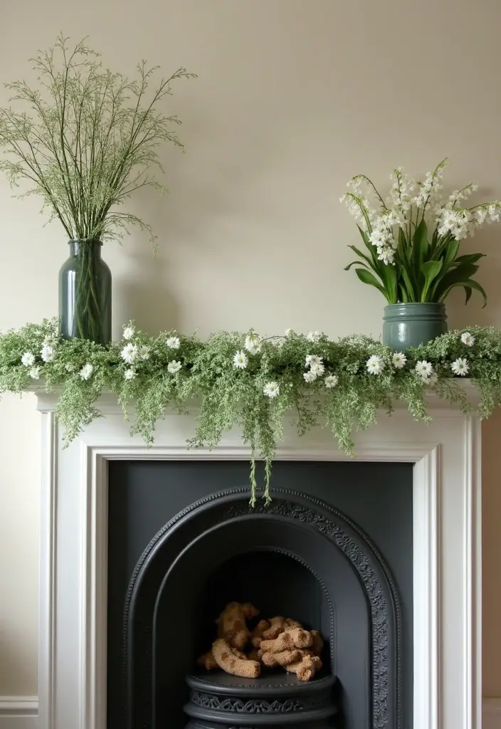 25 Delicate Lily of the Valley Crochet Ideas for Floral Decor and Lace Edging - 4. Lily of the Valley Crochet Garland