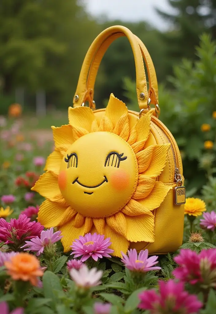 25 Mosaic Crochet Patterns Free Charts for Blankets - 19. Sunburst Charm Bag