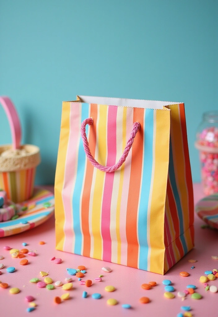 25 Mosaic Crochet Patterns Free Charts for Blankets - 23. Candy Stripe Bag