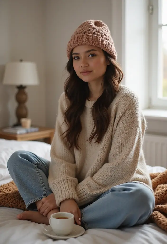 25 Quick and Cute Crochet Beanie Pattern Free Ideas for All Ages - 20. Relaxed Fit Beanie