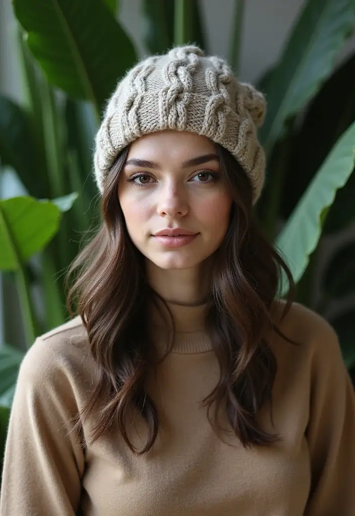 25 Quick and Cute Crochet Beanie Pattern Free Ideas for All Ages - 3. Slouchy Beanie with Braided Detail