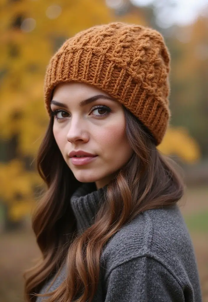 25 Quick and Cute Crochet Beanie Pattern Free Ideas for All Ages - 5. Textured Cabled Beanie