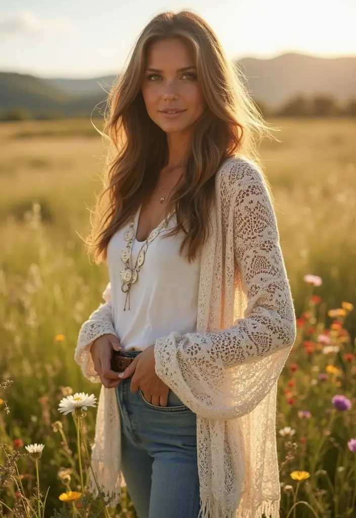 25 Stylish Crochet Cardigan Patterns: Free Women Designs for Every Season - 1. Boho Bliss Cardigan