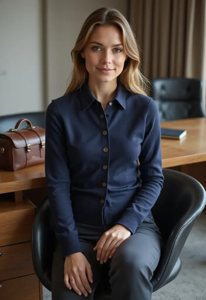 25 Stylish Crochet Cardigan Patterns: Free Women Designs for Every Season - 12. Smart Office Cardigan