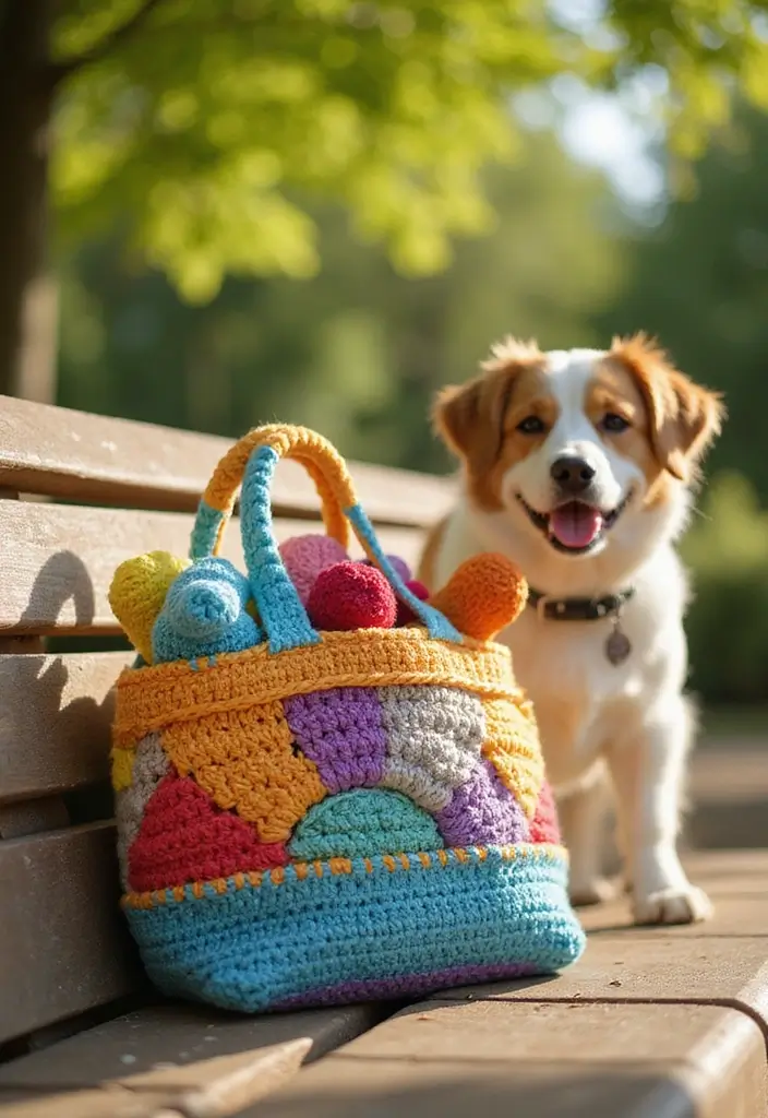 25 Stylish and Practical Crochet Tote Bags Free Patterns for Everyday Fashion - 12. The Pet Lover’s Bag