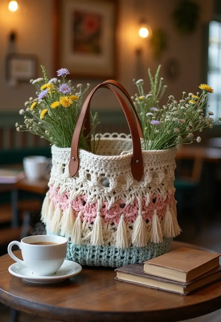 25 Stylish and Practical Crochet Tote Bags Free Patterns for Everyday Fashion - 19. The Vintage-Inspired Tote