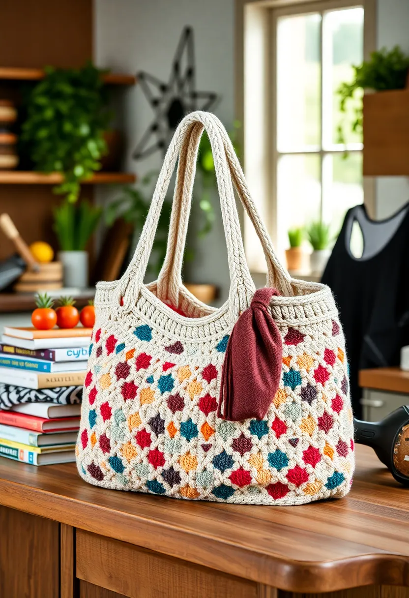 25 Stylish and Practical Crochet Tote Bags Free Patterns for Everyday Fashion - 21. The Everyday Carryall