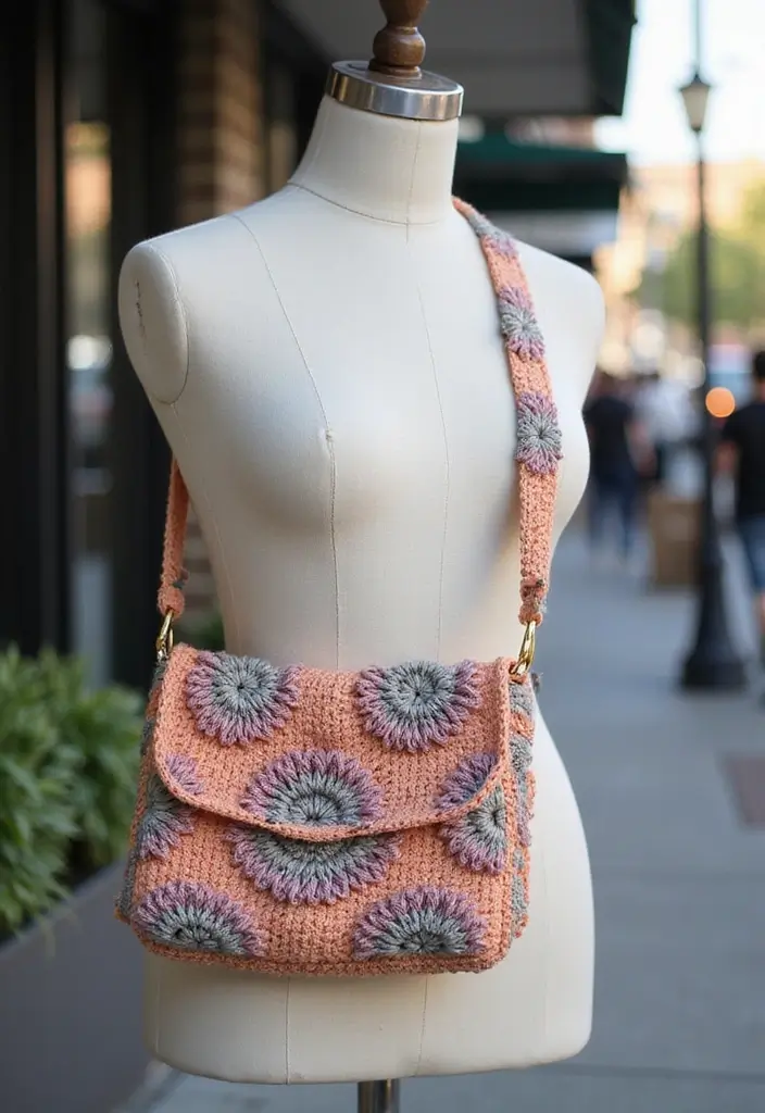 25 Stylish and Practical Crochet Tote Bags Free Patterns for Everyday Fashion - 3. The Versatile Crossbody