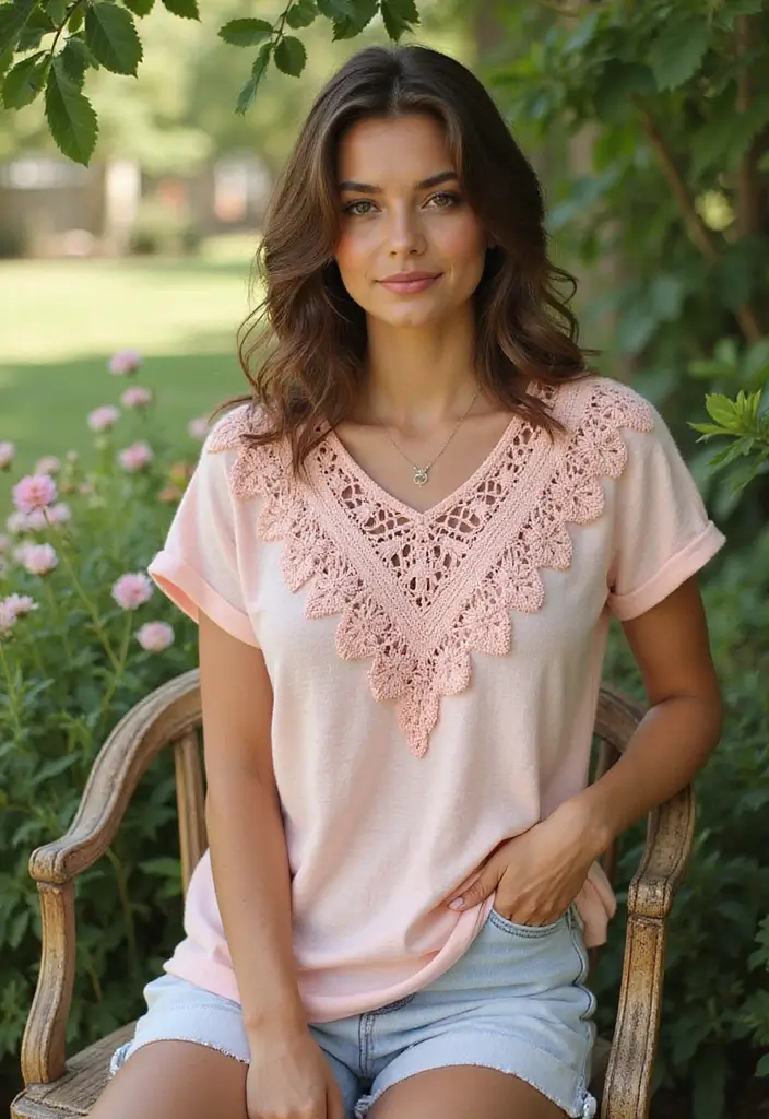 25 Trendy Crochet Tops Free Patterns Perfect for Festivals and Daily Wear - 20. Relaxed Fit Tee