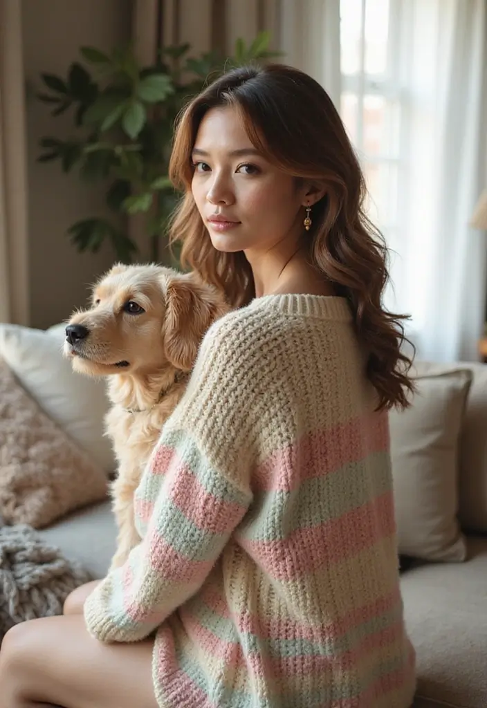 26 Adorable Crochet Dog Sweater Free Pattern Ideas for Every Size and Breed - 26. The Personalized Name Sweater