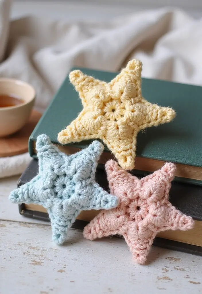 27 Bright and Beautiful Tutorials on How to Crochet a Star in Different Sizes - 16. Star Bookmark