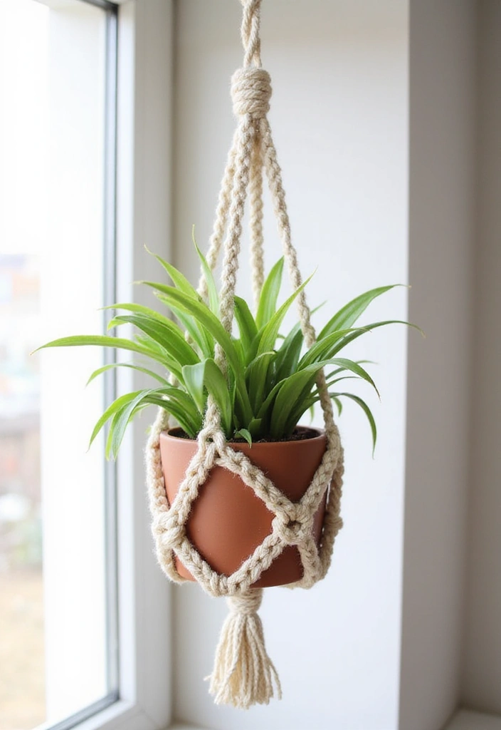 27 Bright and Beautiful Tutorials on How to Crochet a Star in Different Sizes - 25. Star Plant Hanger