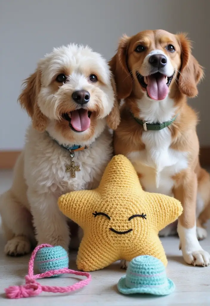 27 Bright and Beautiful Tutorials on How to Crochet a Star in Different Sizes - 26. Star Pet Toys