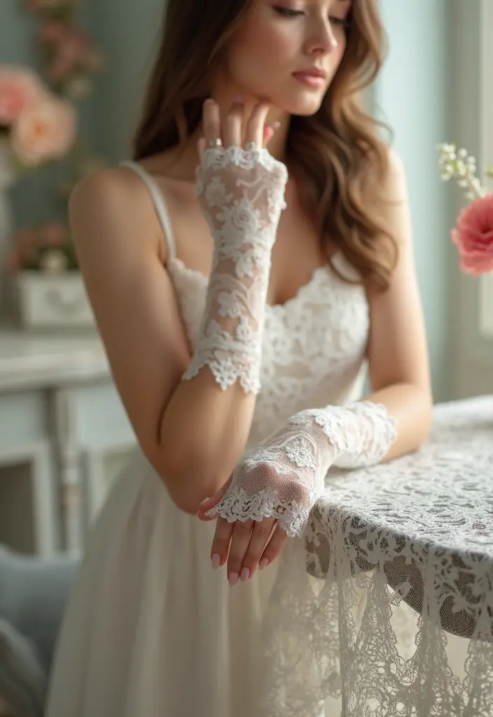 27 Cozy Crochet Fingerless Gloves Free Pattern Ideas for Autumn and Winter - 9. Lace Fingerless Gloves