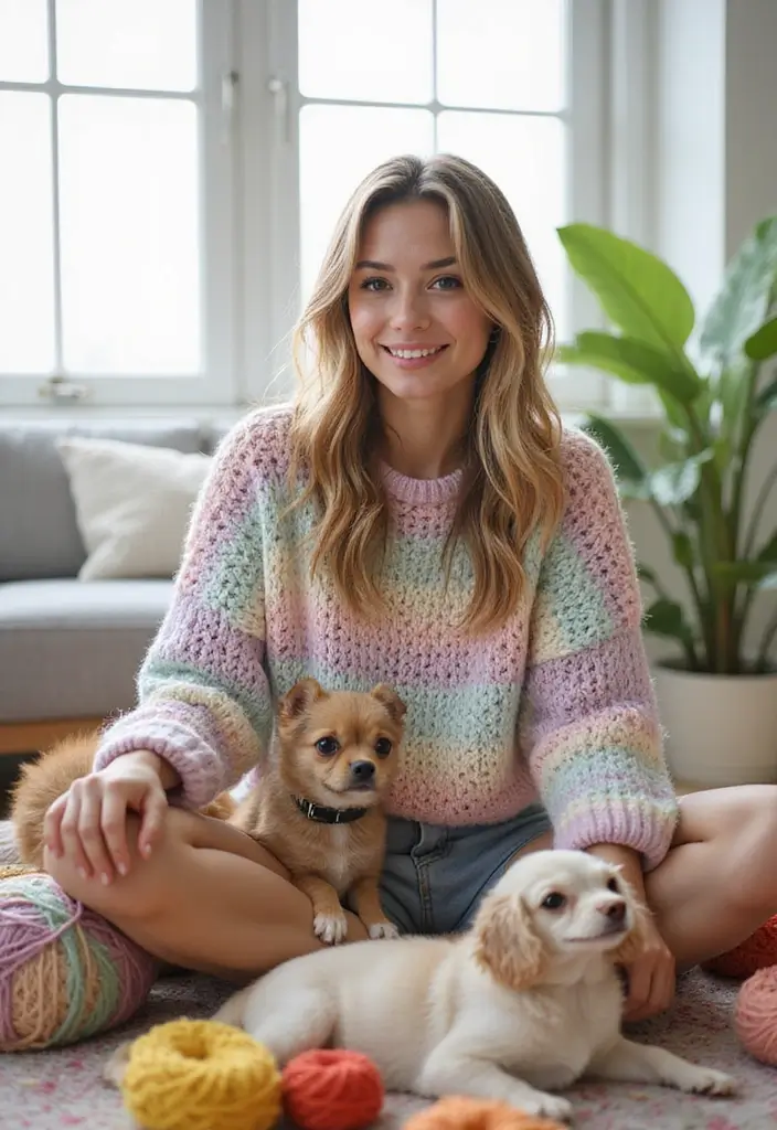 27 Cozy Crochet Sweater Pattern Free Ideas for Every Skill Level - 22. The Pet-Friendly Sweater