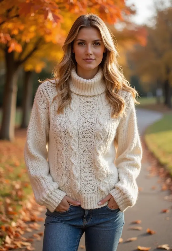 27 Cozy Crochet Sweater Pattern Free Ideas for Every Skill Level - 5. The Oversized Turtleneck