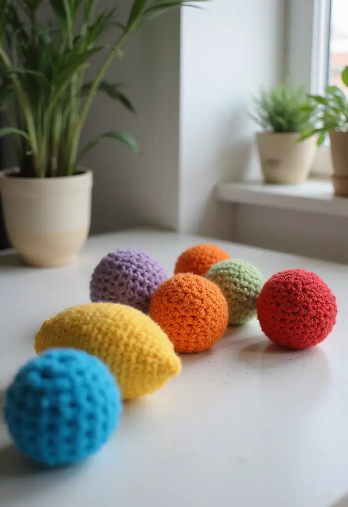 27 Creative Ideas on What to Crochet When Bored for Relaxing Craft Sessions - 2. Stress-Relief Stress Balls