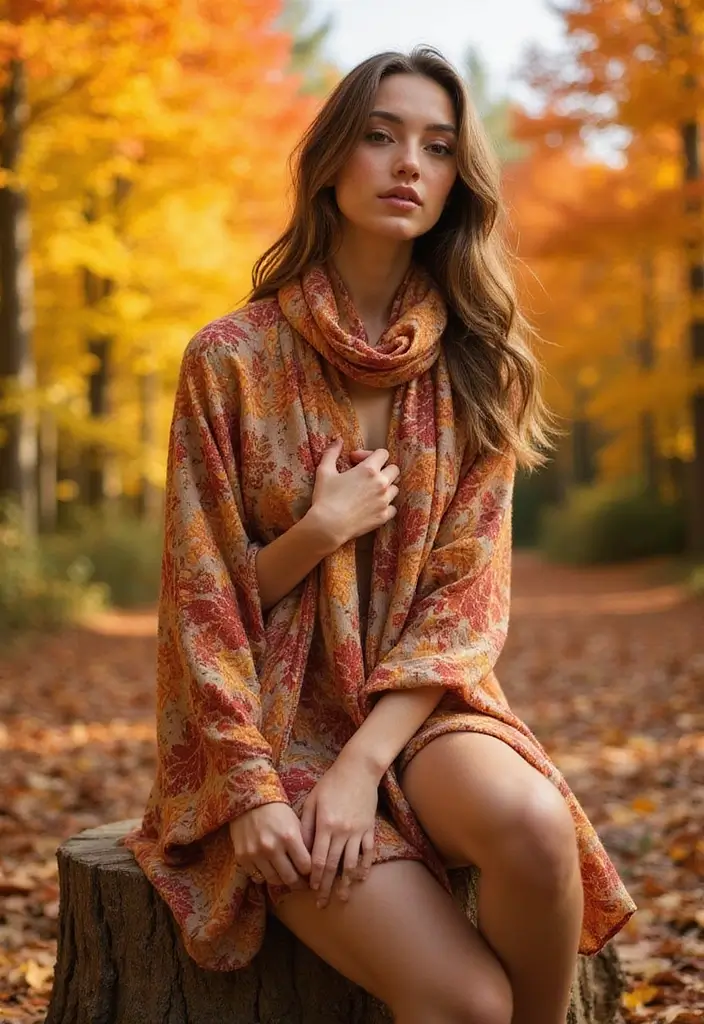 27 Elegant Crochet Shawl Patterns for Every Season - 5. Autumn Leaves Wrap