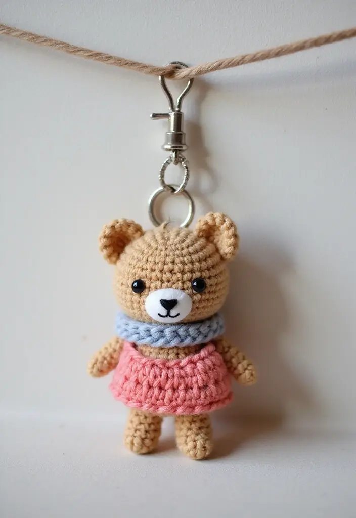 27 Simple Tutorials on How to Crochet for Beginners with Easy Stitches and Patterns - 15. Simple Keychain