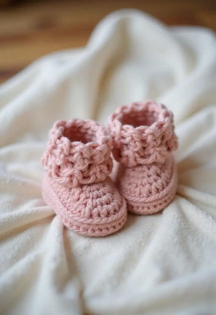 27 Simple Tutorials on How to Crochet for Beginners with Easy Stitches and Patterns - 16. Baby Booties