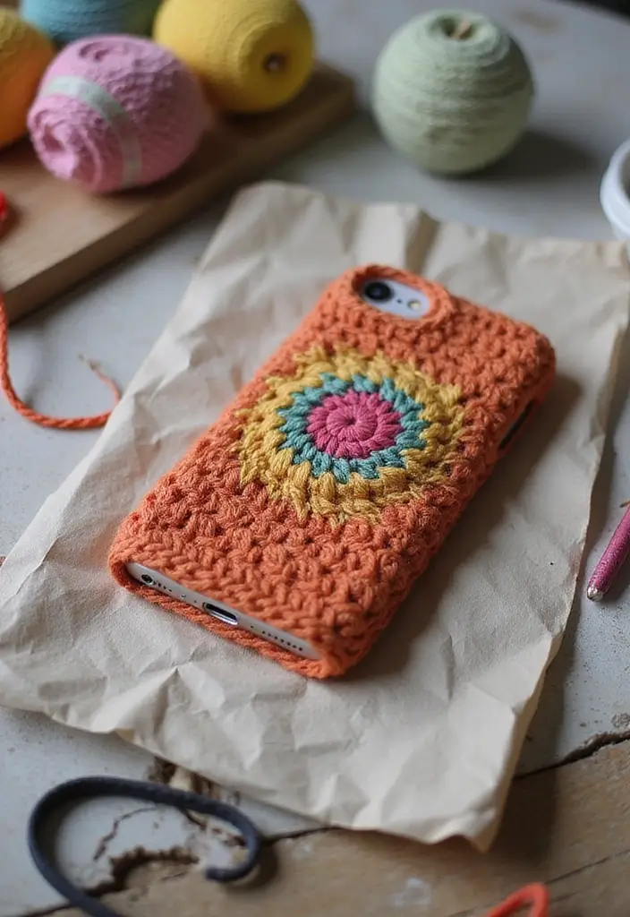 27 Simple Tutorials on How to Crochet for Beginners with Easy Stitches and Patterns - 23. Simple Phone Case