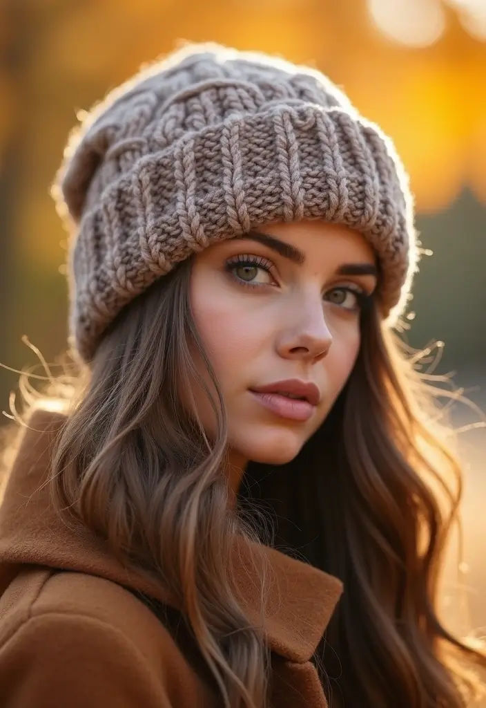27 Stylish Crochet Hats Free Pattern Ideas for Warmth and Style - 1. Chunky Knit Beanie