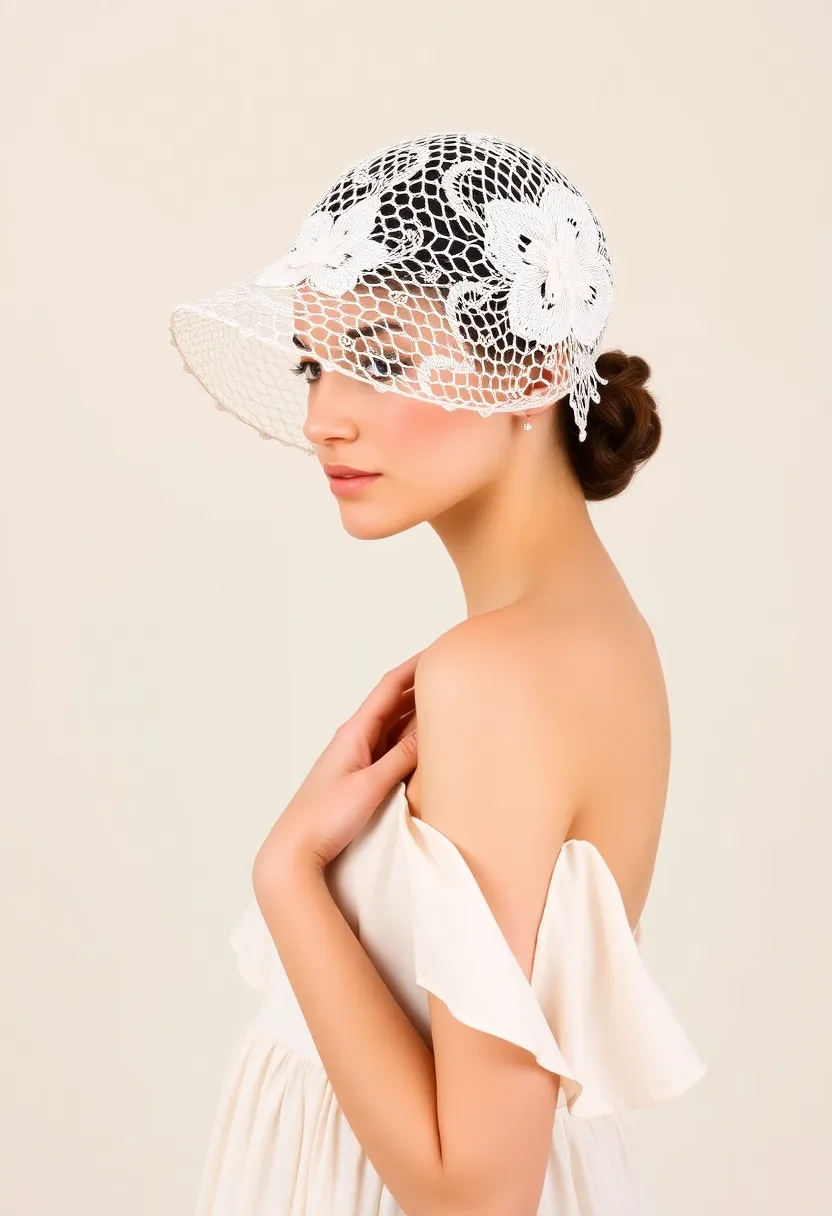 27 Stylish Crochet Hats Free Pattern Ideas for Warmth and Style - 16. Lace Crochet Hat