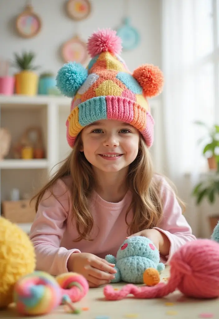 27 Stylish Crochet Hats Free Pattern Ideas for Warmth and Style - 17. Kids’ Fun Hat