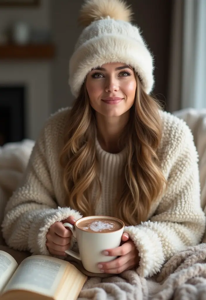 27 Stylish Crochet Hats Free Pattern Ideas for Warmth and Style - 23. Fuzzy Winter Hat