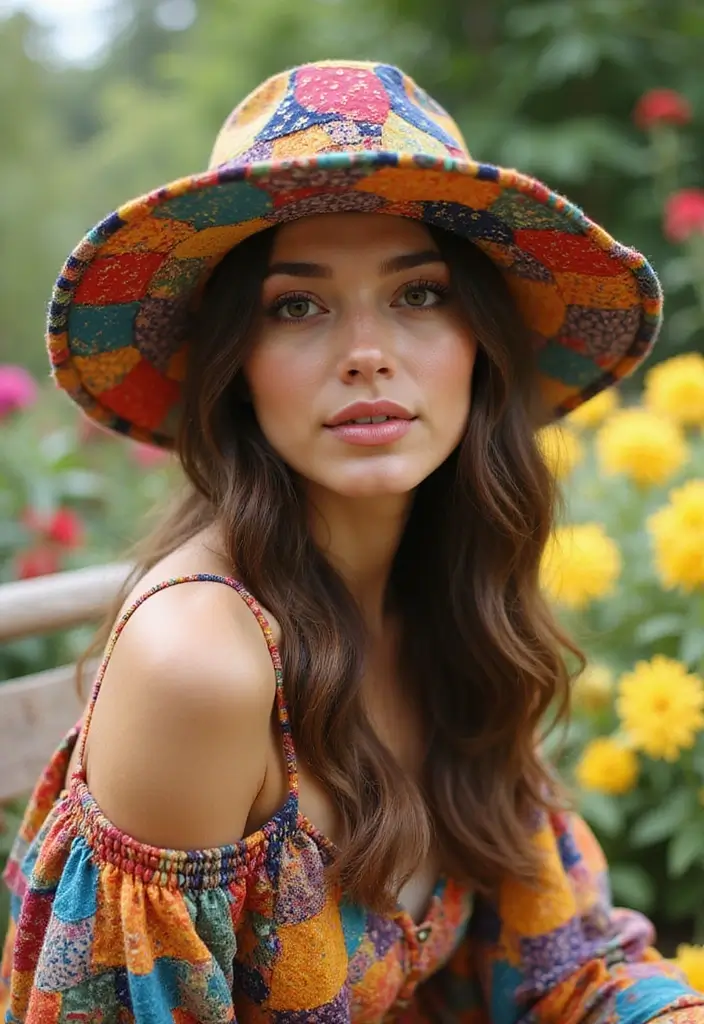 27 Stylish Crochet Hats Free Pattern Ideas for Warmth and Style - 26. Patchwork Hat